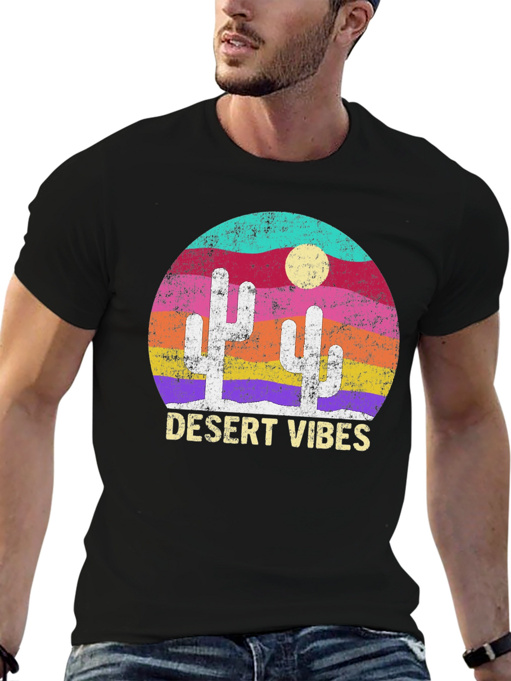 Desert Vibes Graphic Tee - Stylish Mens T-Shirt