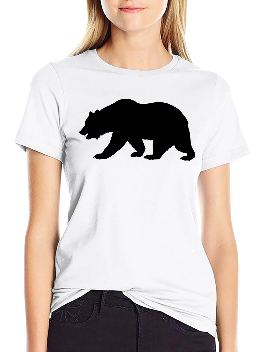 Bear Silhouette Black T-Shirt