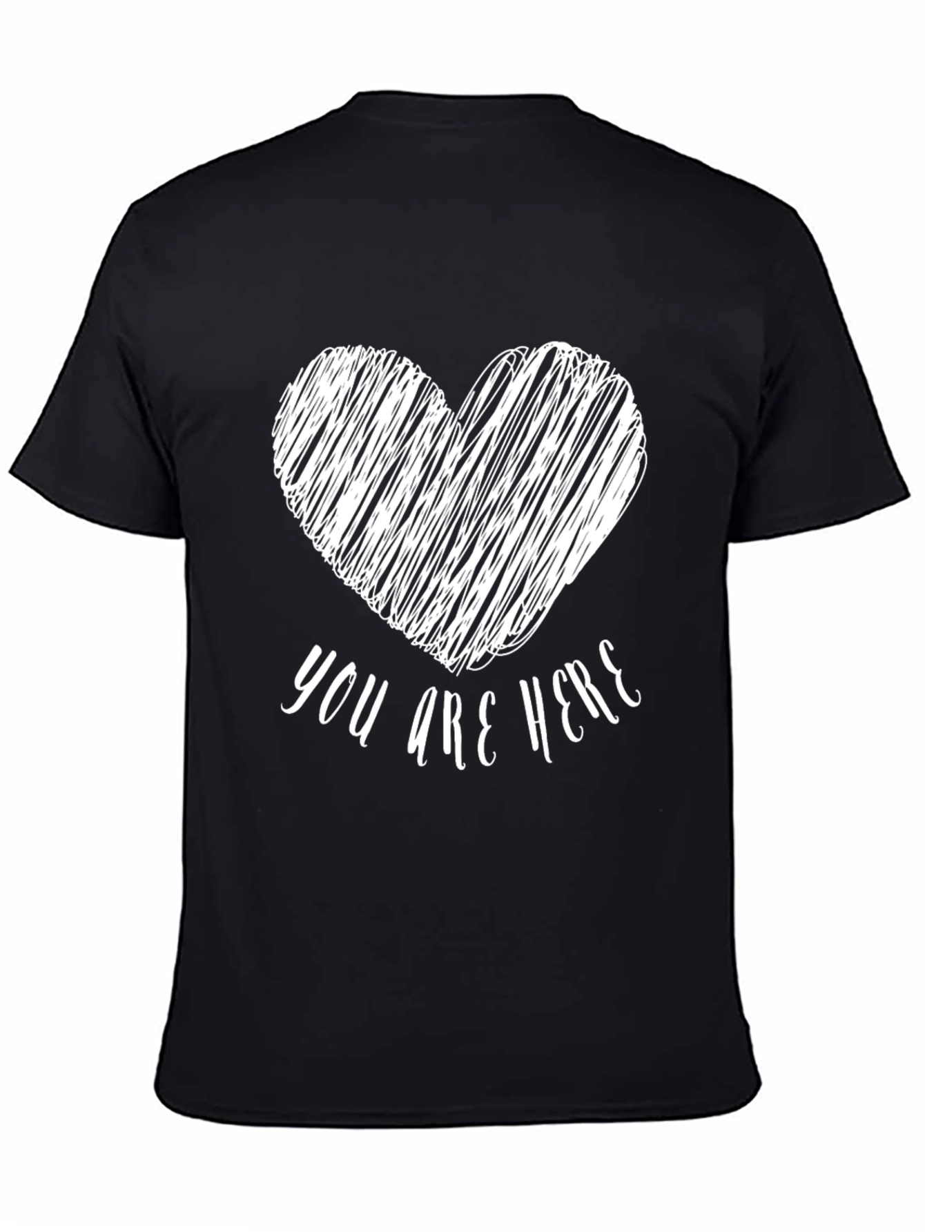You Are Here Heart Graphic Tee - Mens