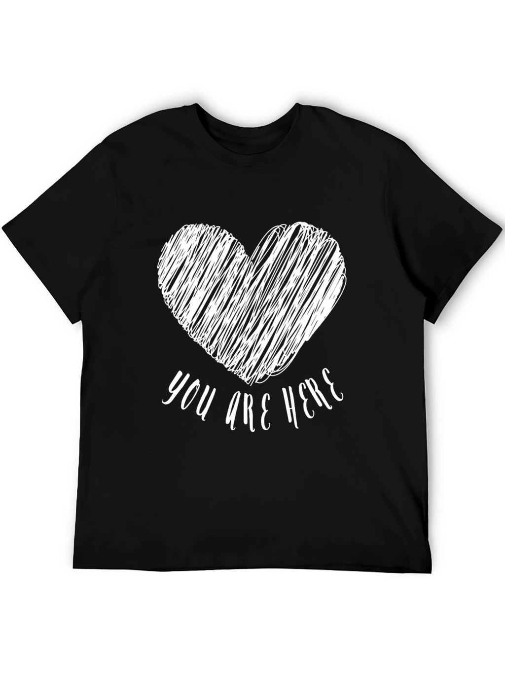 You Are Here Heart Graphic Tee - Mens