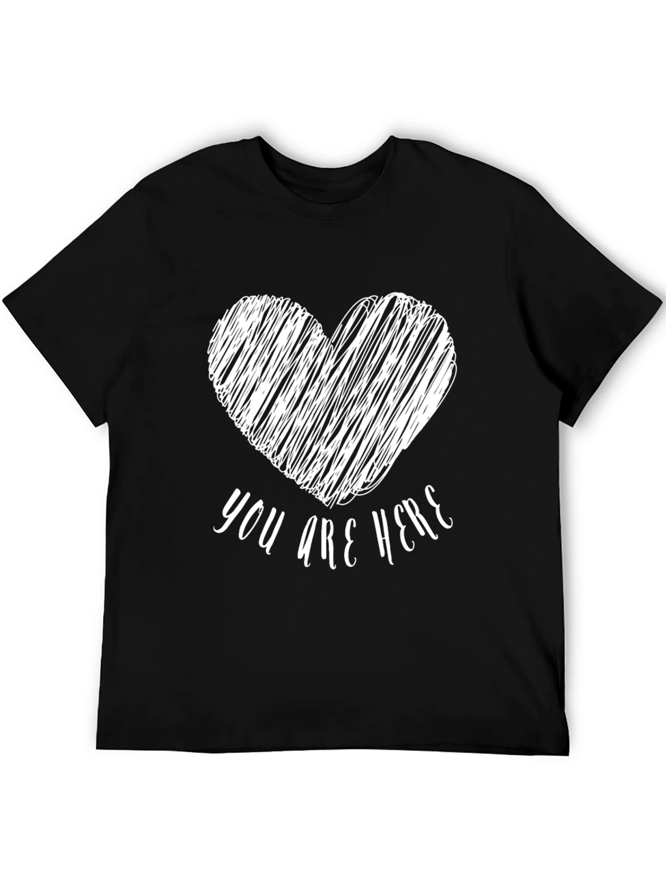 You Are Here Heart Graphic Tee - Mens