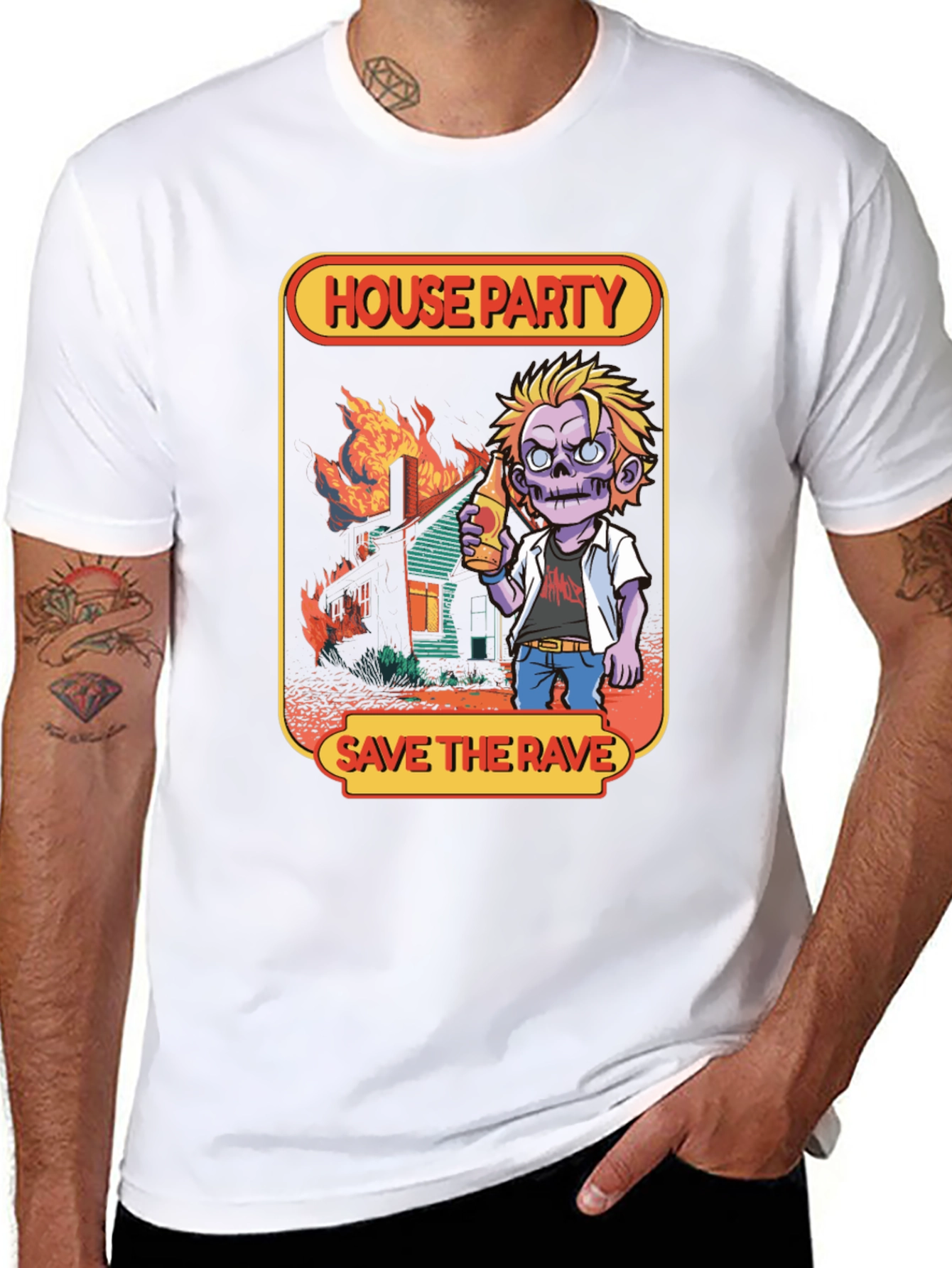 House Party Save the Rave Graphic T-Shirt