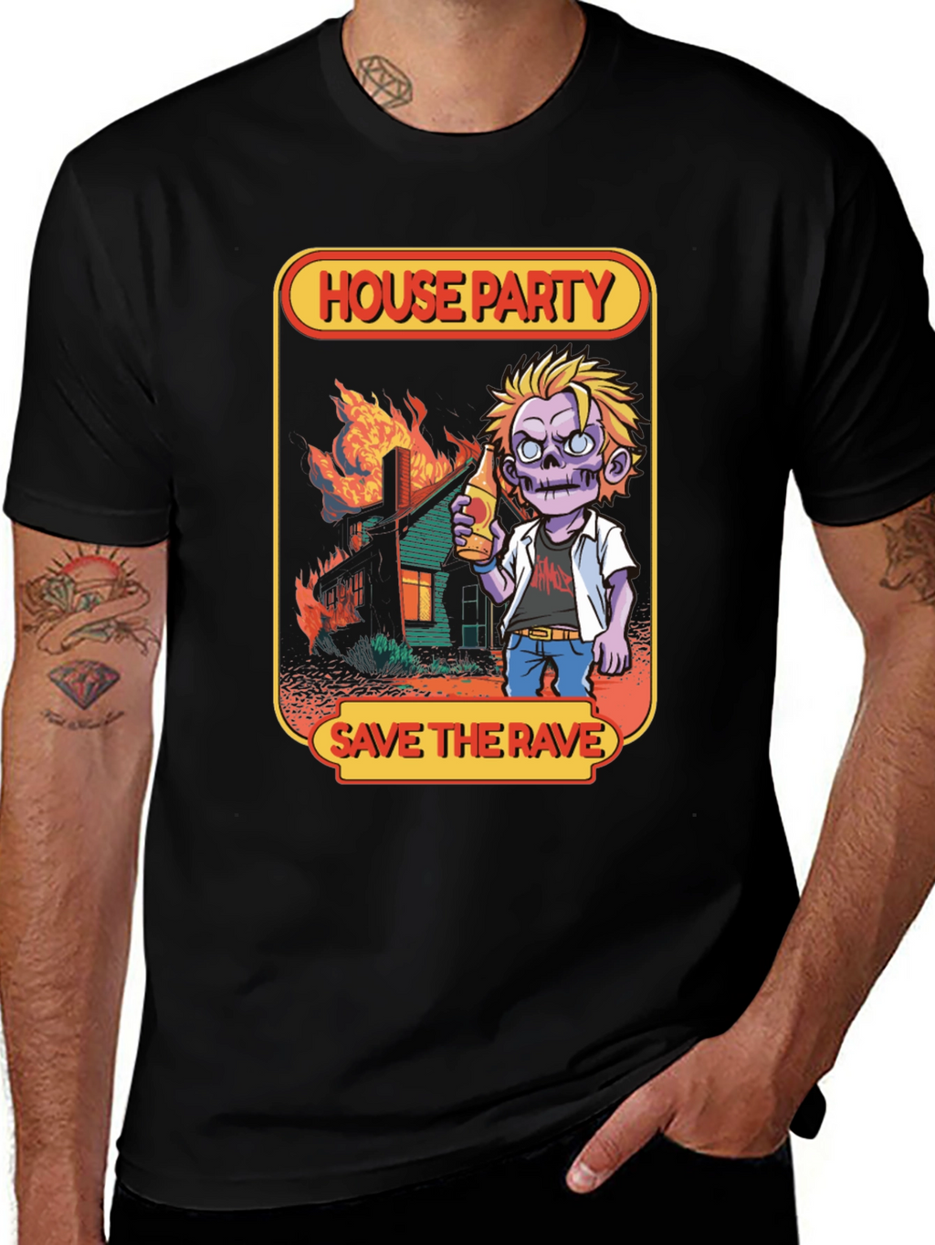 House Party Save the Rave Graphic T-Shirt