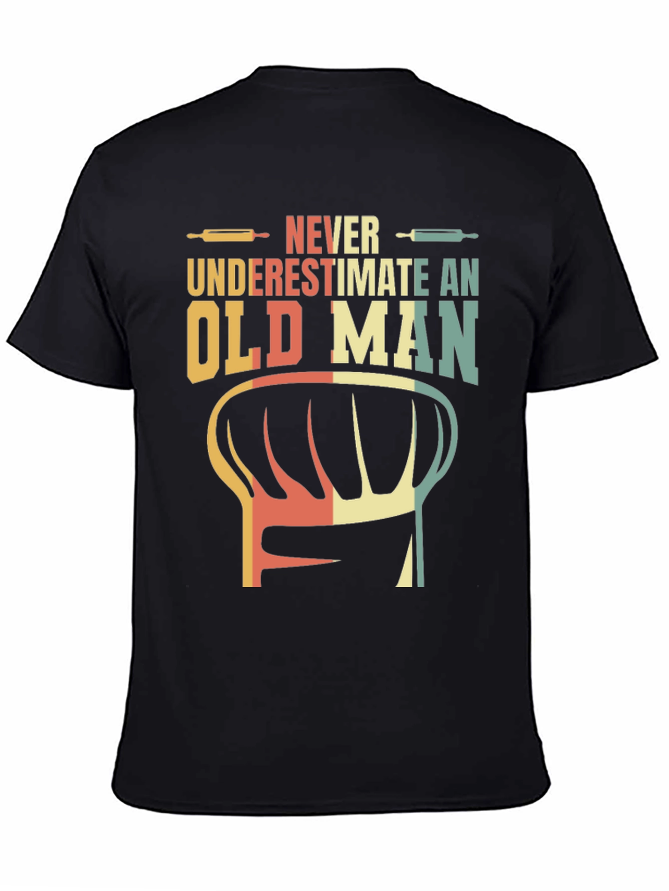 Never Underestimate Old Man Chef T-Shirt
