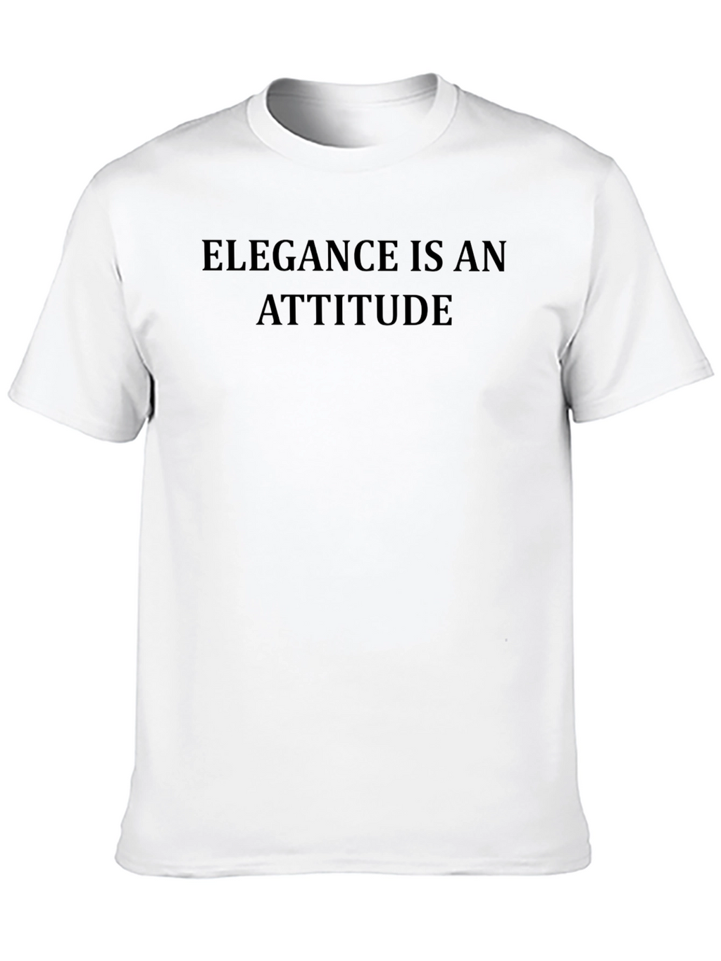 Elegance is an Attitude Black Graphic T-Shirt