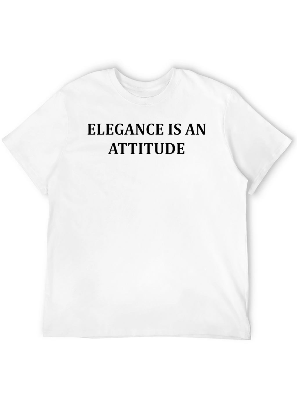 Elegance is an Attitude Black Graphic T-Shirt