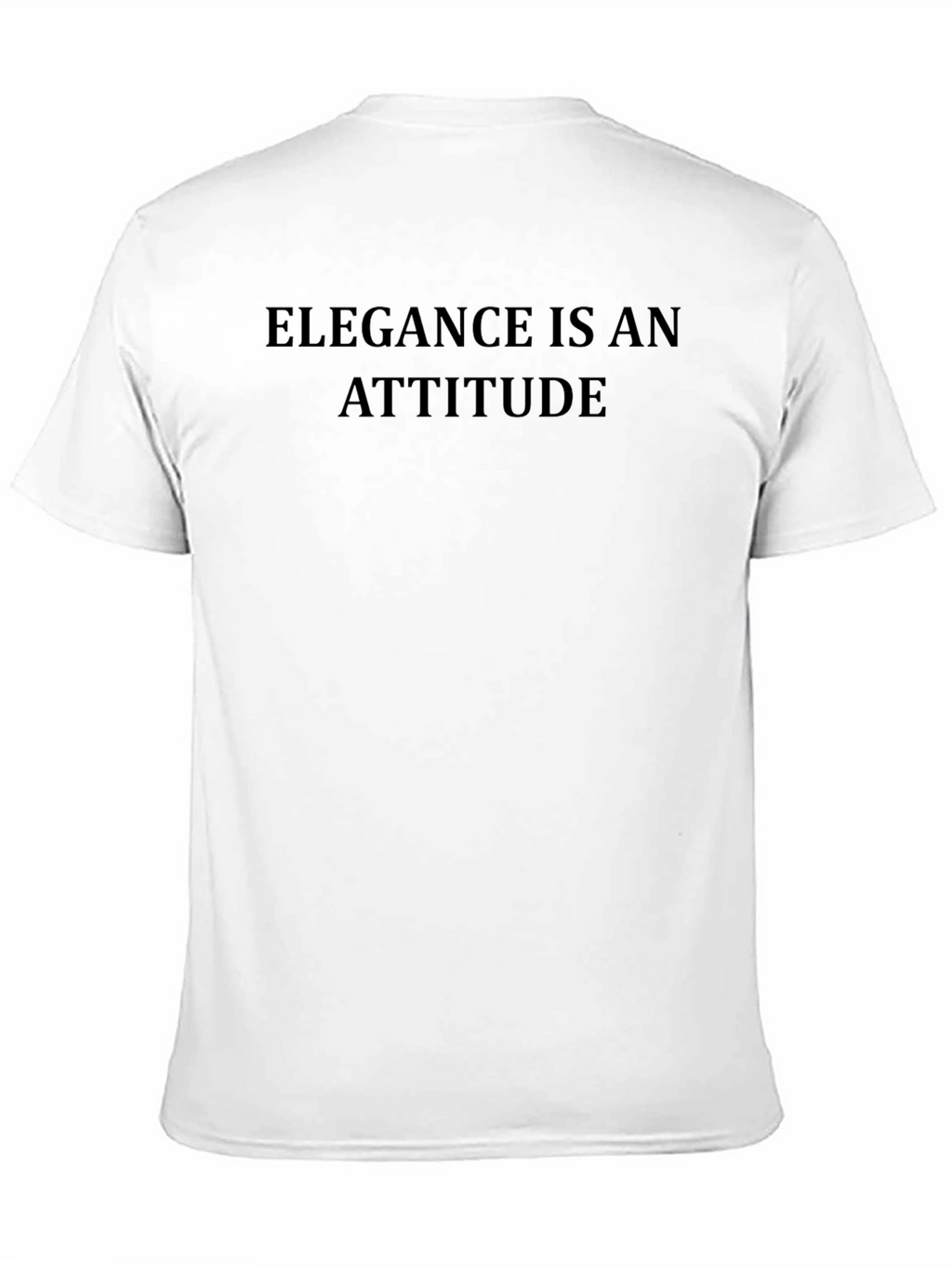 Elegance is an Attitude Black Graphic T-Shirt
