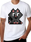 Pixel Cat T-Shirt - Retro Gaming Style