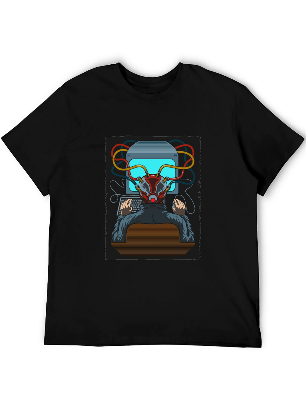 Hacker Graphic T-Shirt - Cyberpunk Style Tee
