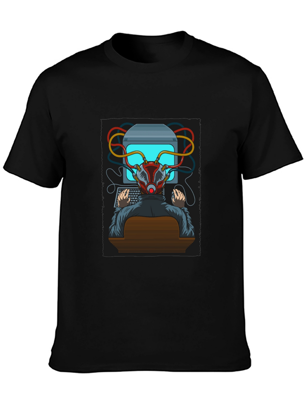 Hacker Graphic T-Shirt - Cyberpunk Style Tee