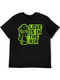 Love Is In The Air Gas Mask Graphic T-Shirt