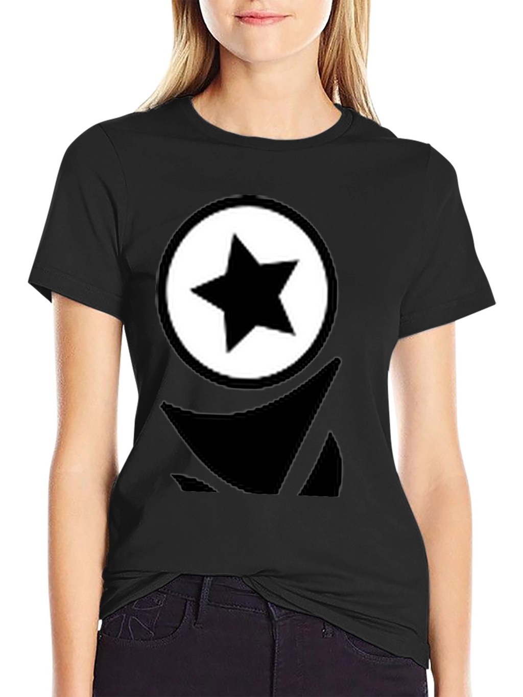 Star Logo Graphic Black T-Shirt