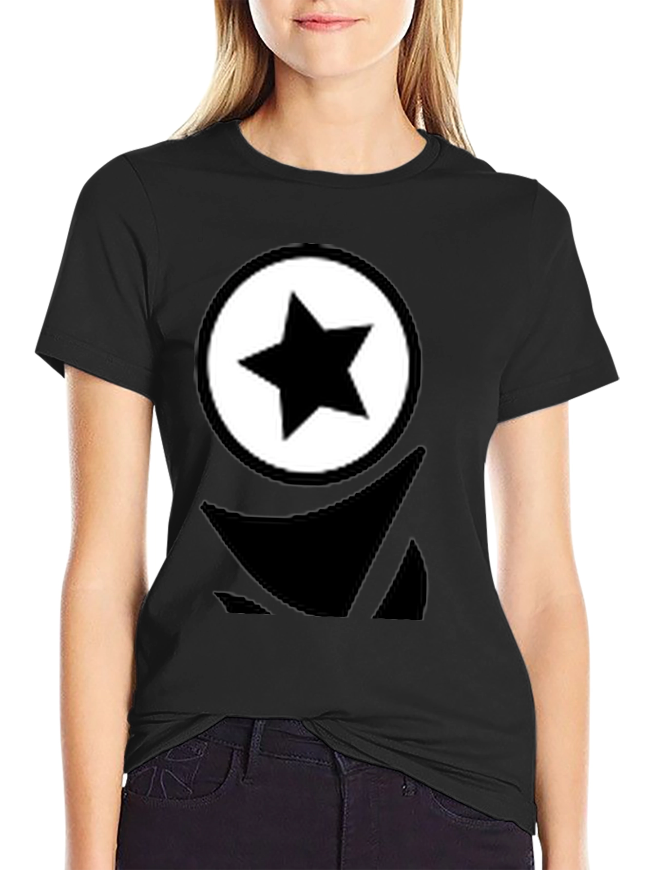 Star Logo Graphic Black T-Shirt