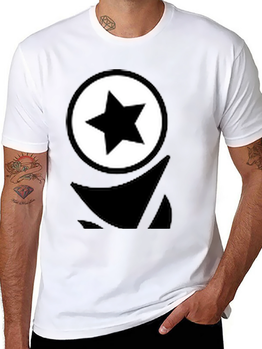 Star Logo Graphic Black T-Shirt