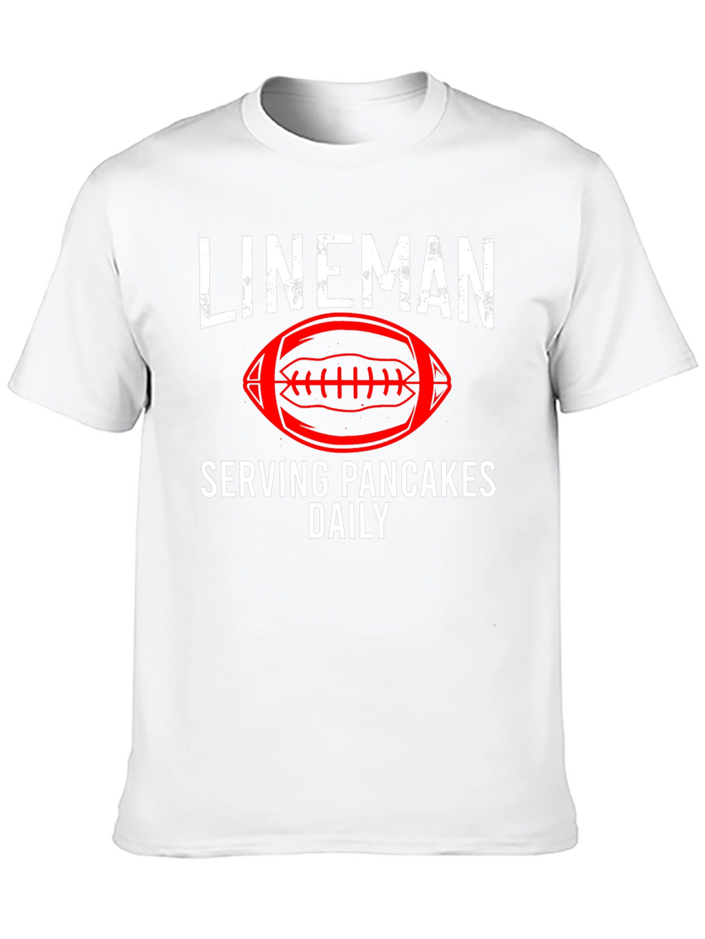 Lineman Serving Pancakes Football T-Shirt