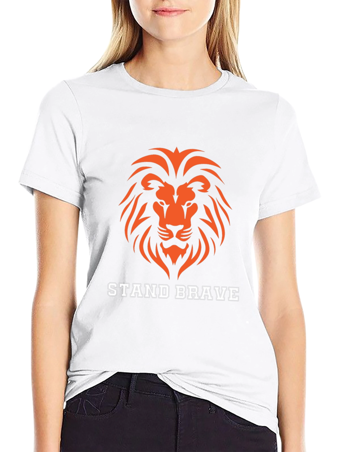 Stand Brave Lion Graphic T-Shirt