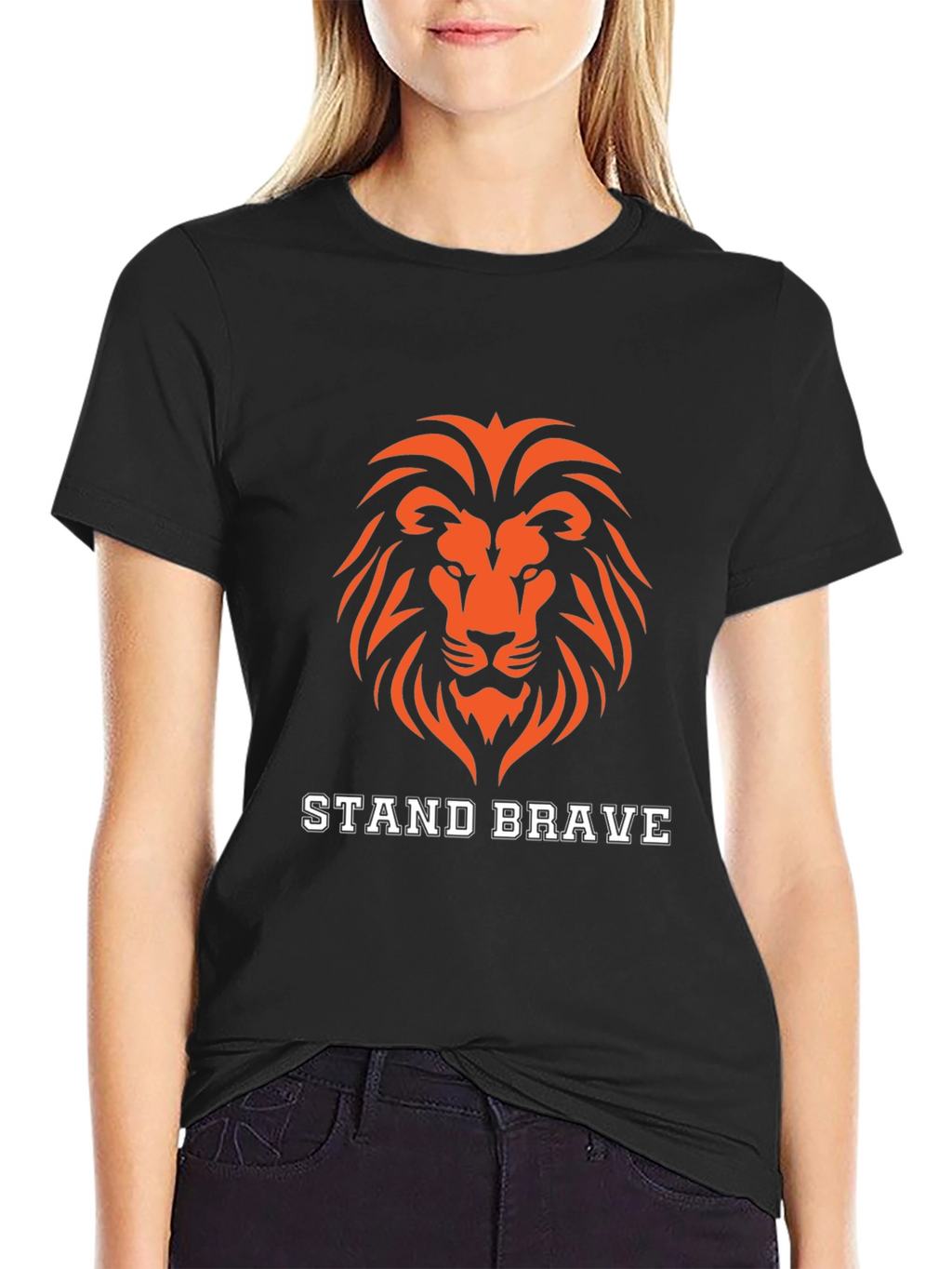 Stand Brave Lion Graphic T-Shirt
