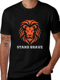 Stand Brave Lion Graphic T-Shirt