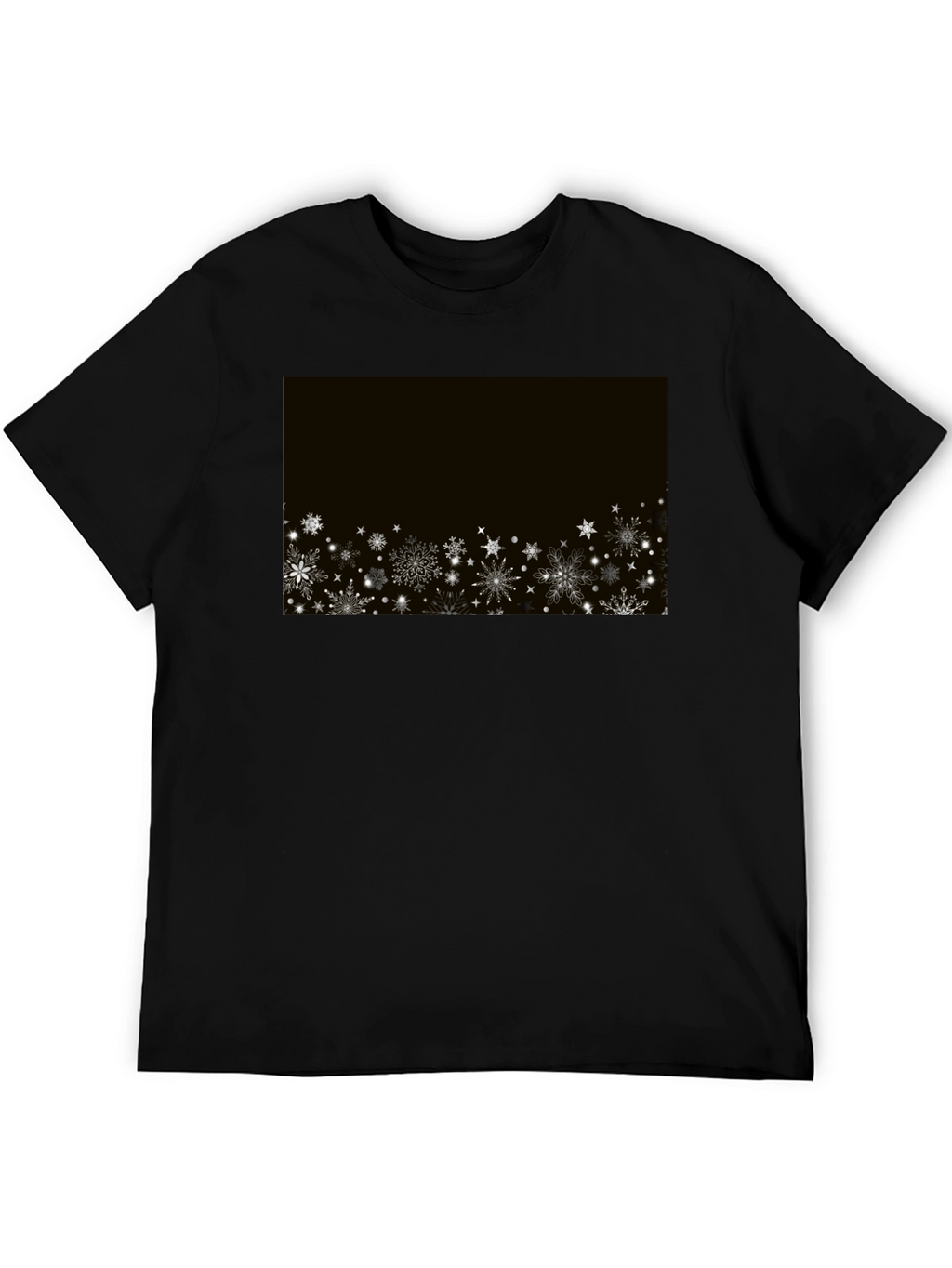 Snowflake Graphic Black T-Shirt