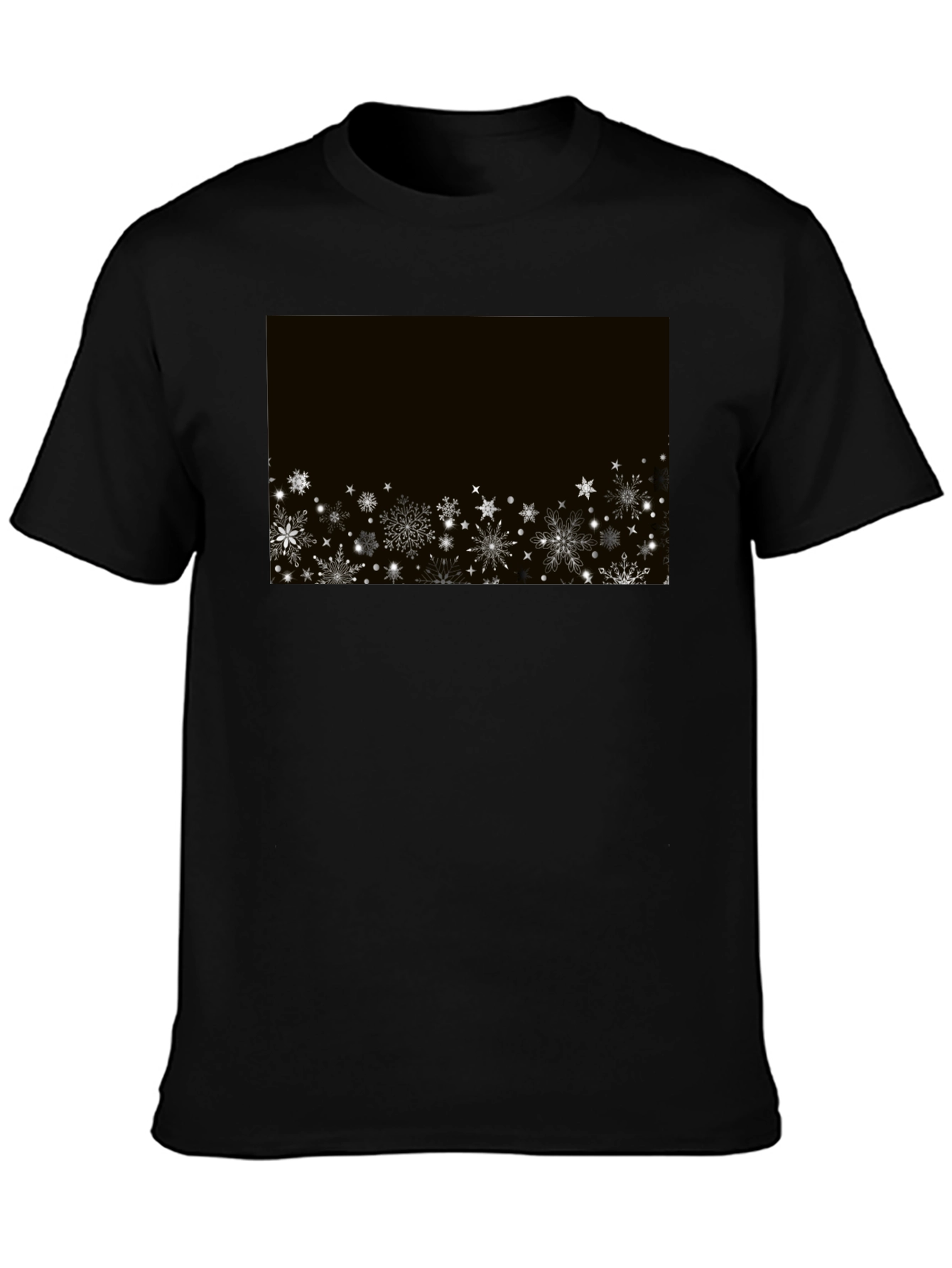 Snowflake Graphic Black T-Shirt