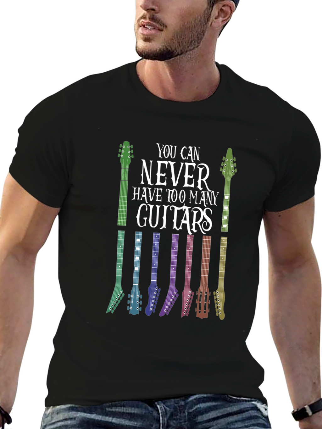 Guitar Lover T-Shirt: Never Too Many Guitars!