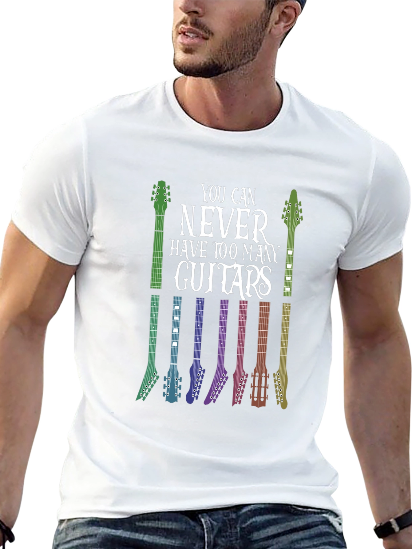 Guitar Lover T-Shirt: Never Too Many Guitars!