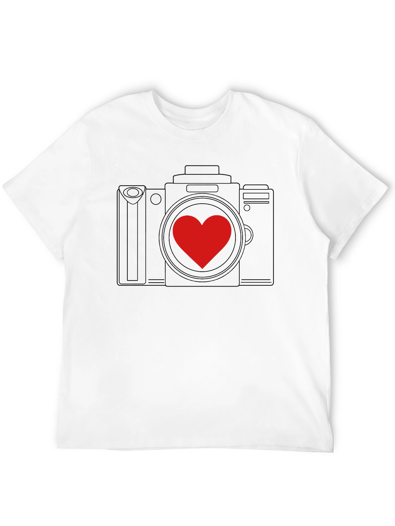 Camera Heart Graphic Tee - Photography Lover Shirt