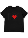 Camera Heart Graphic Tee - Photography Lover Shirt