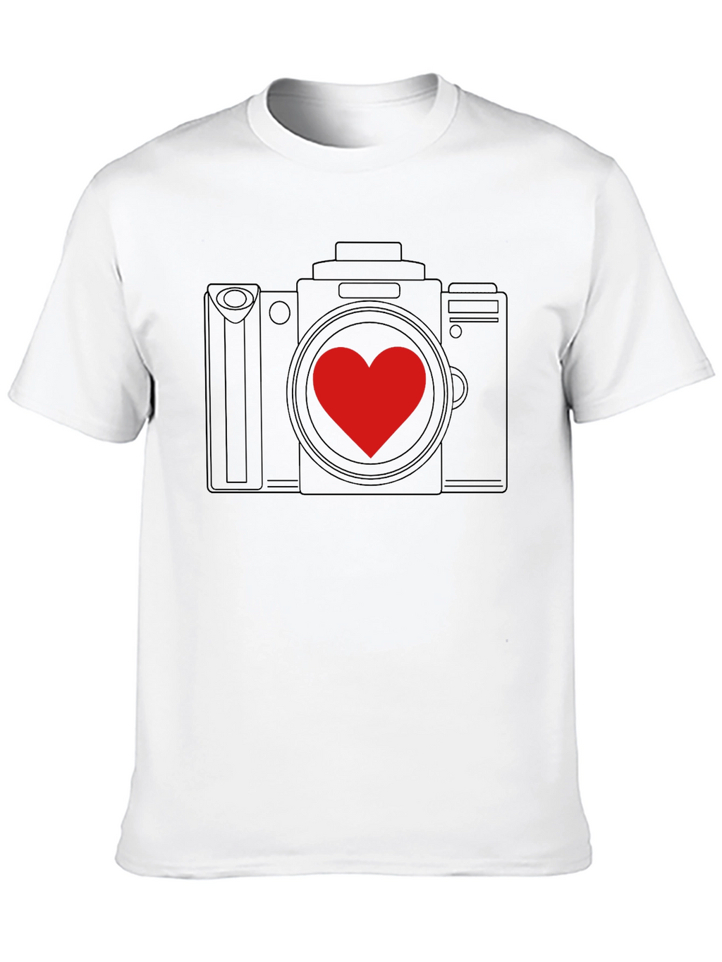 Camera Heart Graphic Tee - Photography Lover Shirt