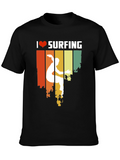 I Love Surfing Graphic Tee - Retro Style