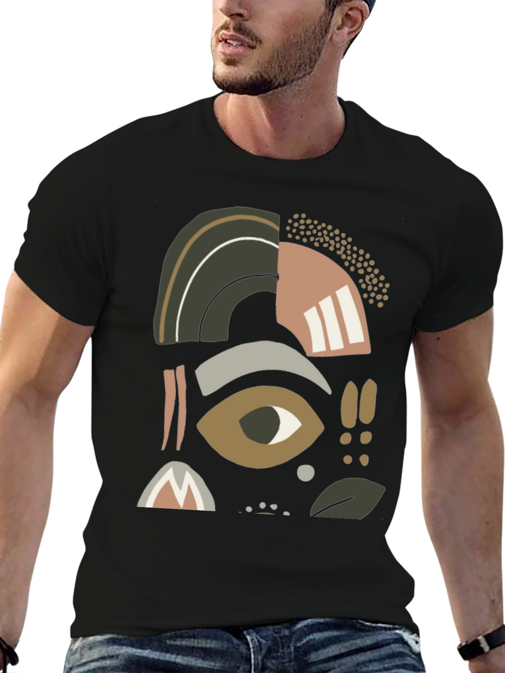 Abstract Graphic Print Tee - Casual Comfort