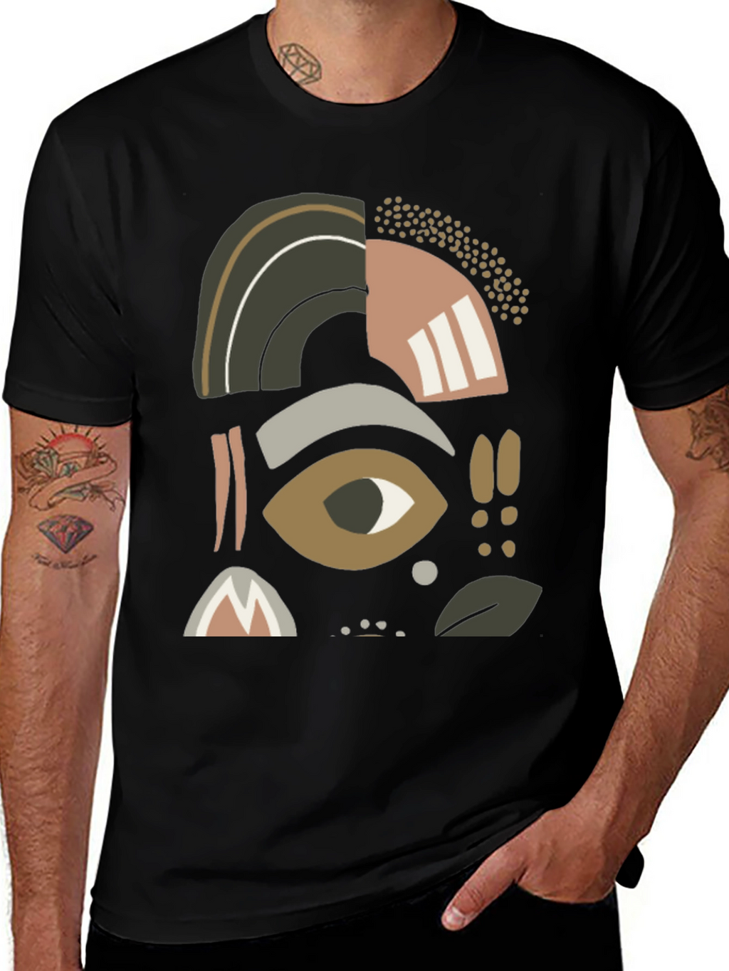Abstract Graphic Print Tee - Casual Comfort