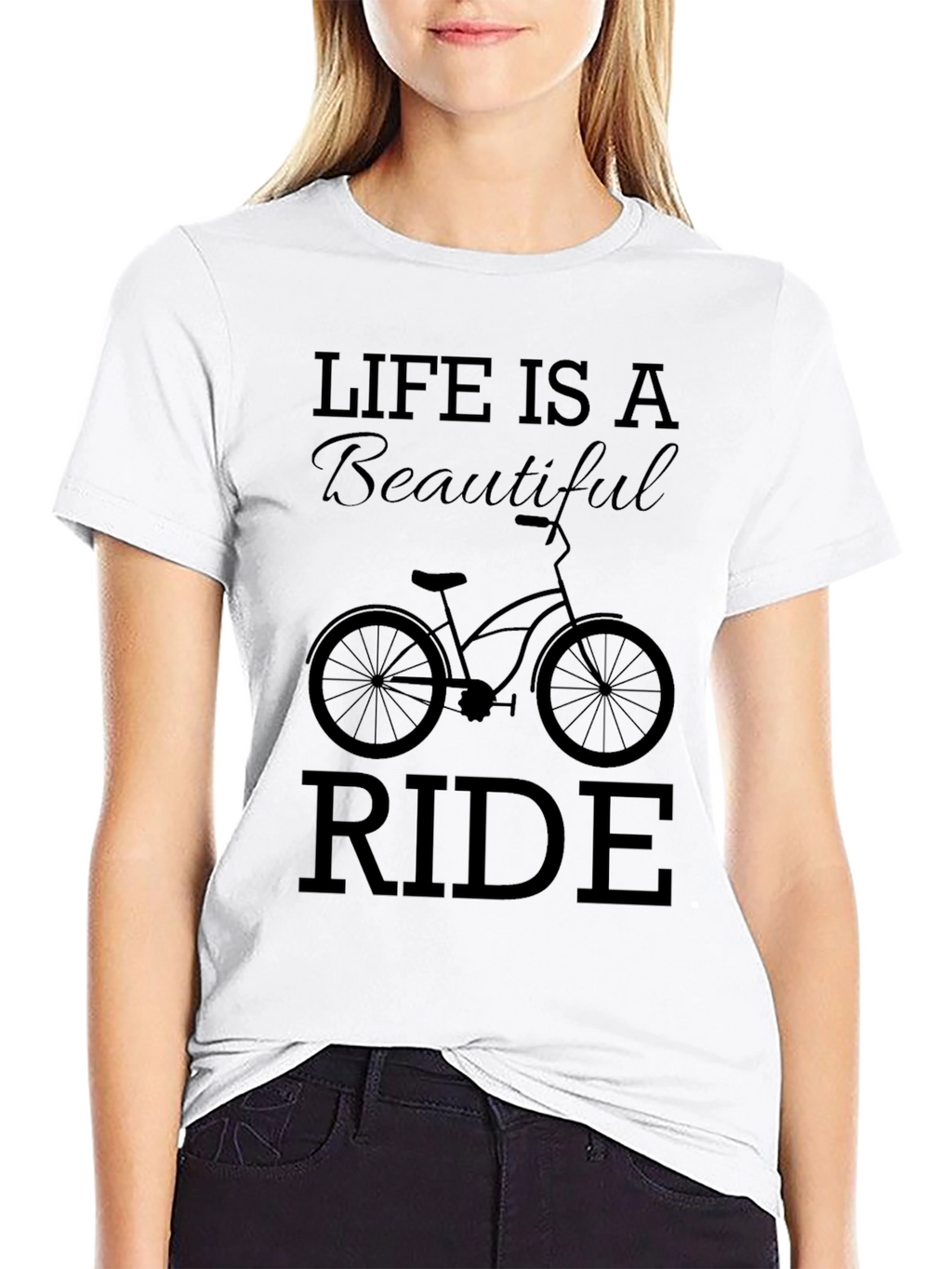 Life is a Beautiful Ride Black Graphic T-Shirt
