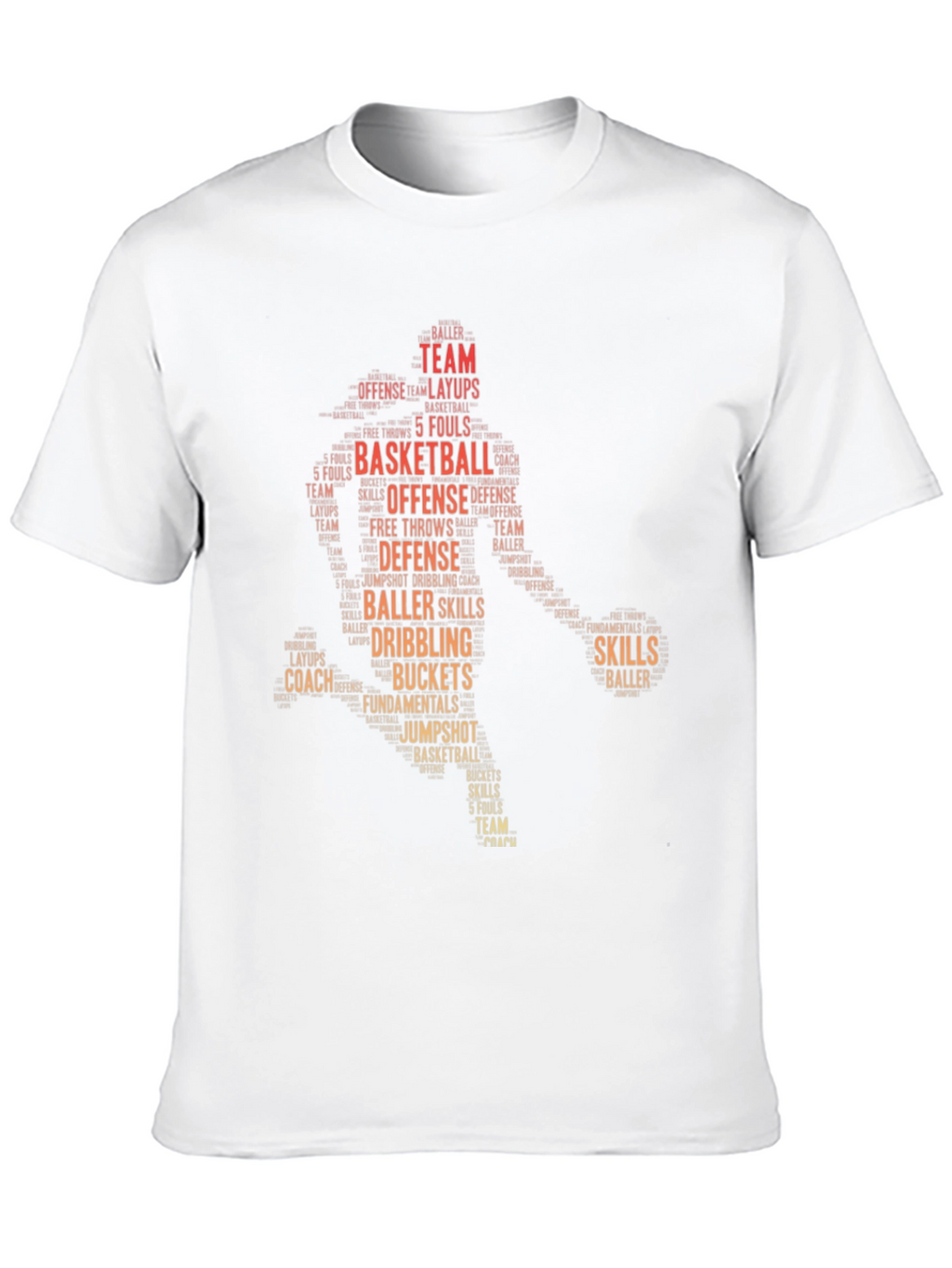 Basketball Word Art T-Shirt
