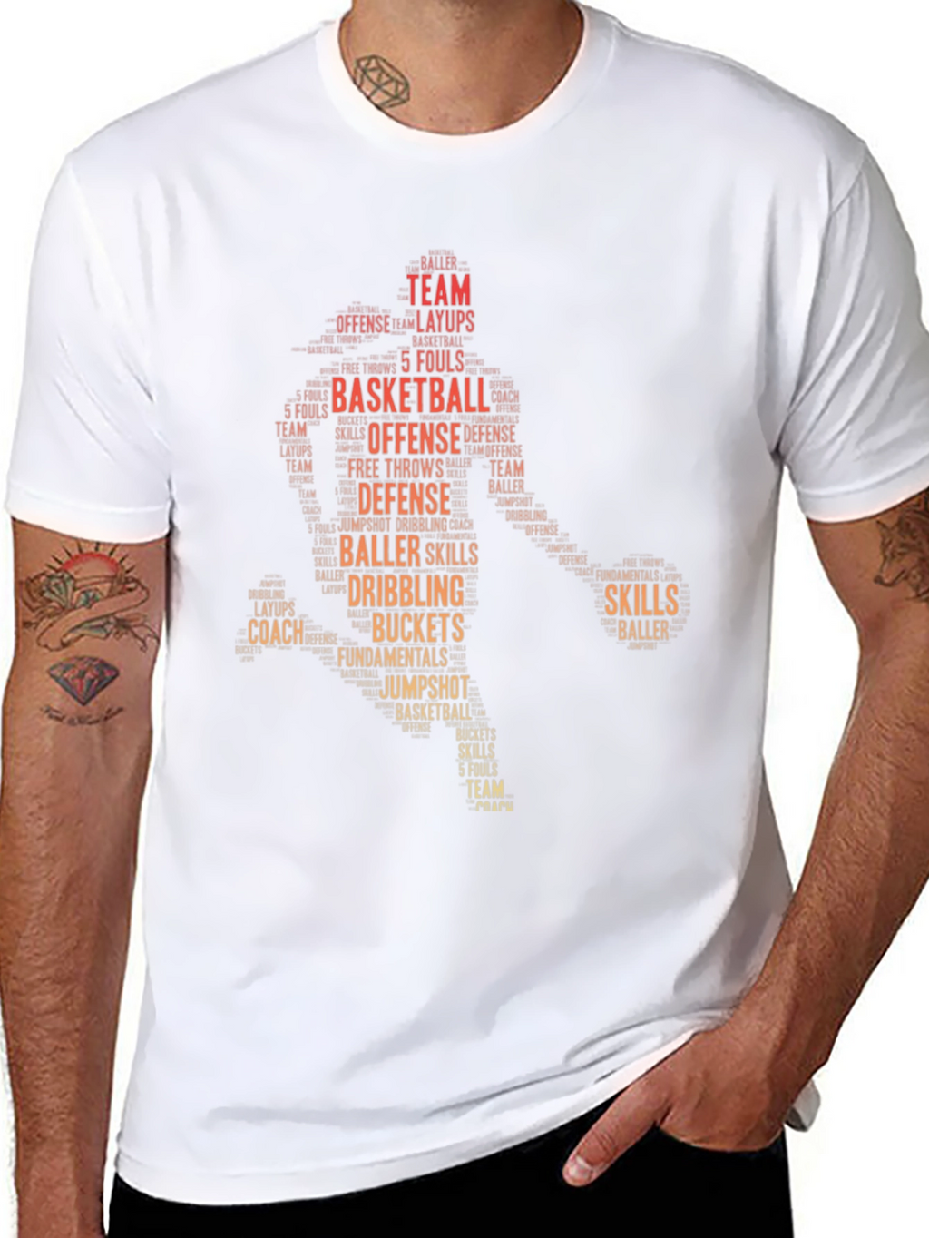Basketball Word Art T-Shirt