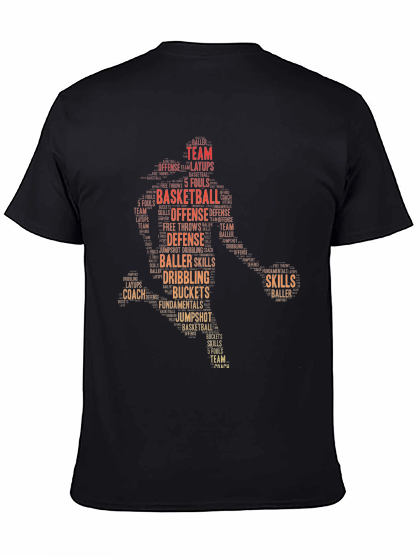 Basketball Word Art T-Shirt