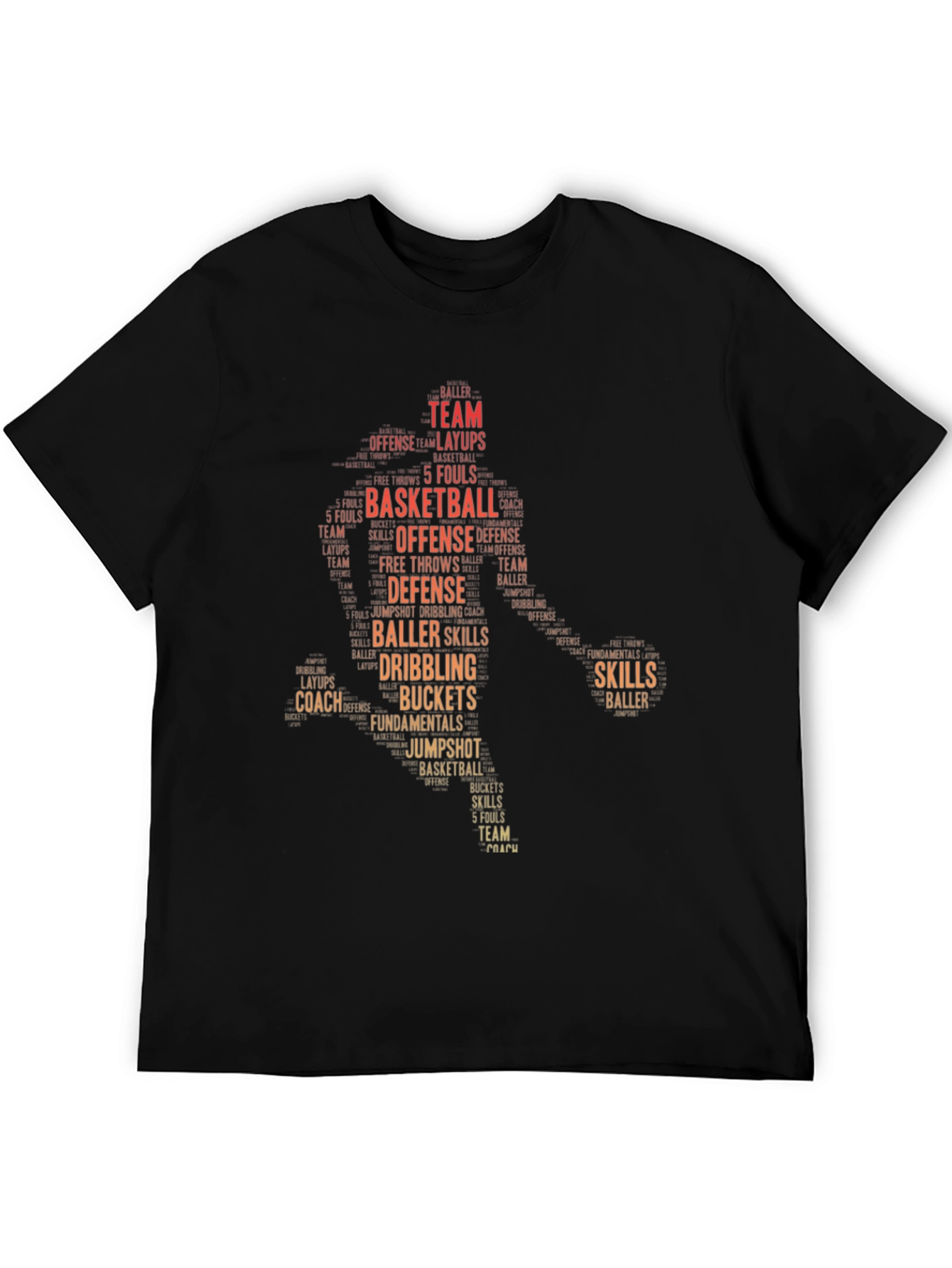 Basketball Word Art T-Shirt