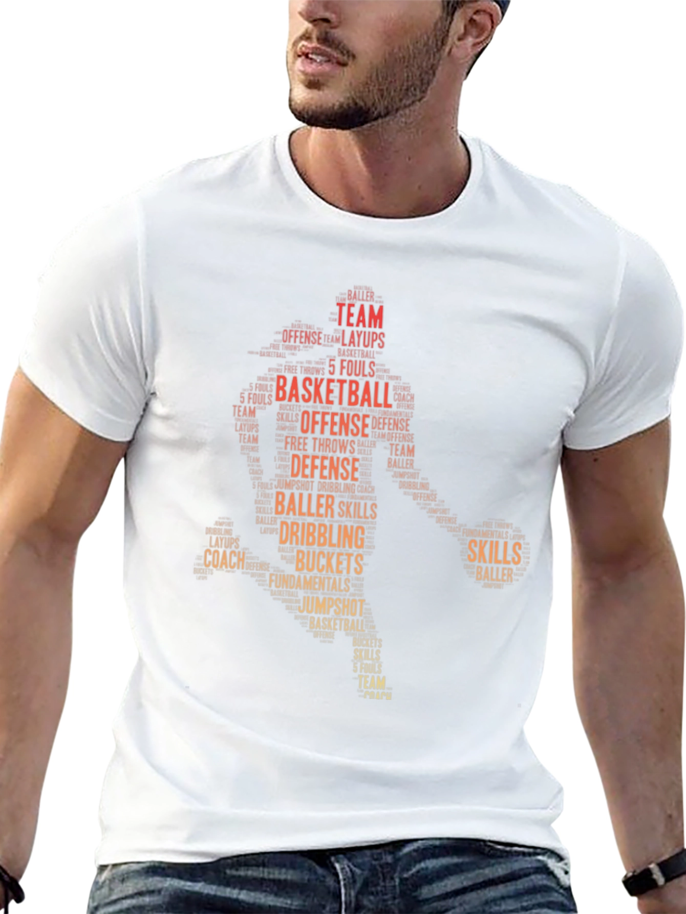 Basketball Word Art T-Shirt