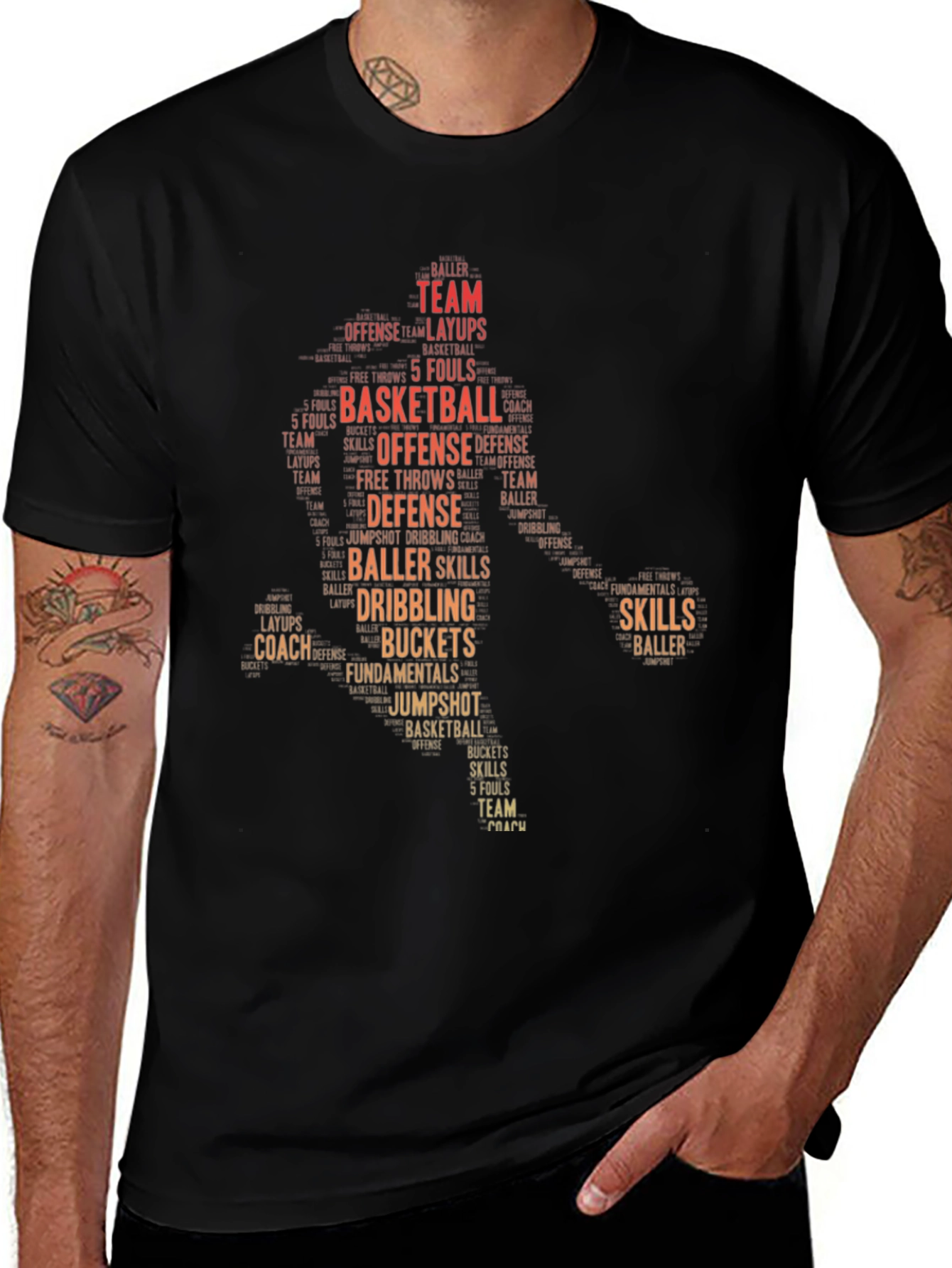 Basketball Word Art T-Shirt