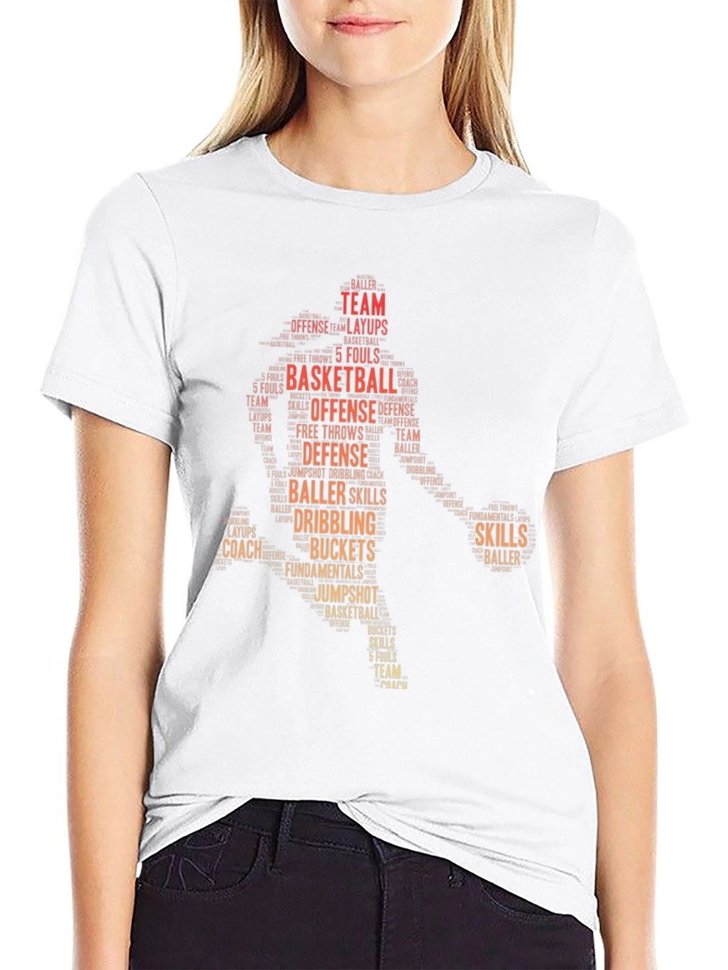 Basketball Word Art T-Shirt
