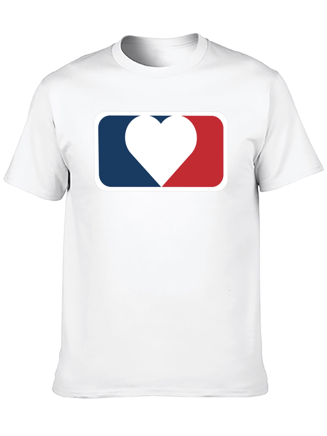 Heart Baseball Logo Black T-Shirt