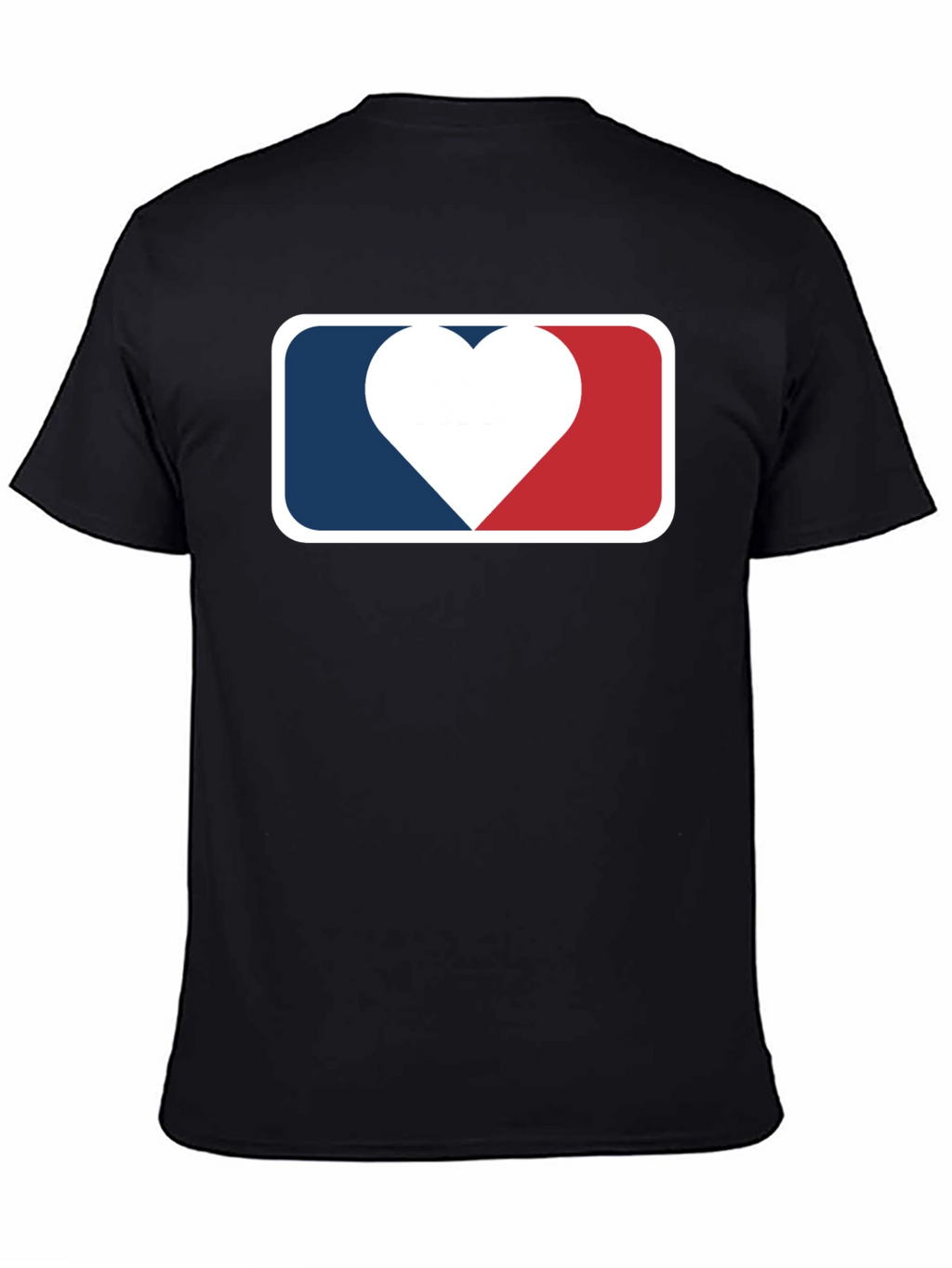 Heart Baseball Logo Black T-Shirt