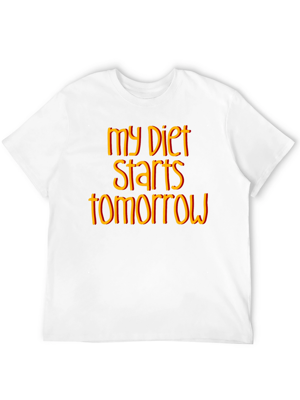 Funny Diet Starts Tomorrow Black T-Shirt