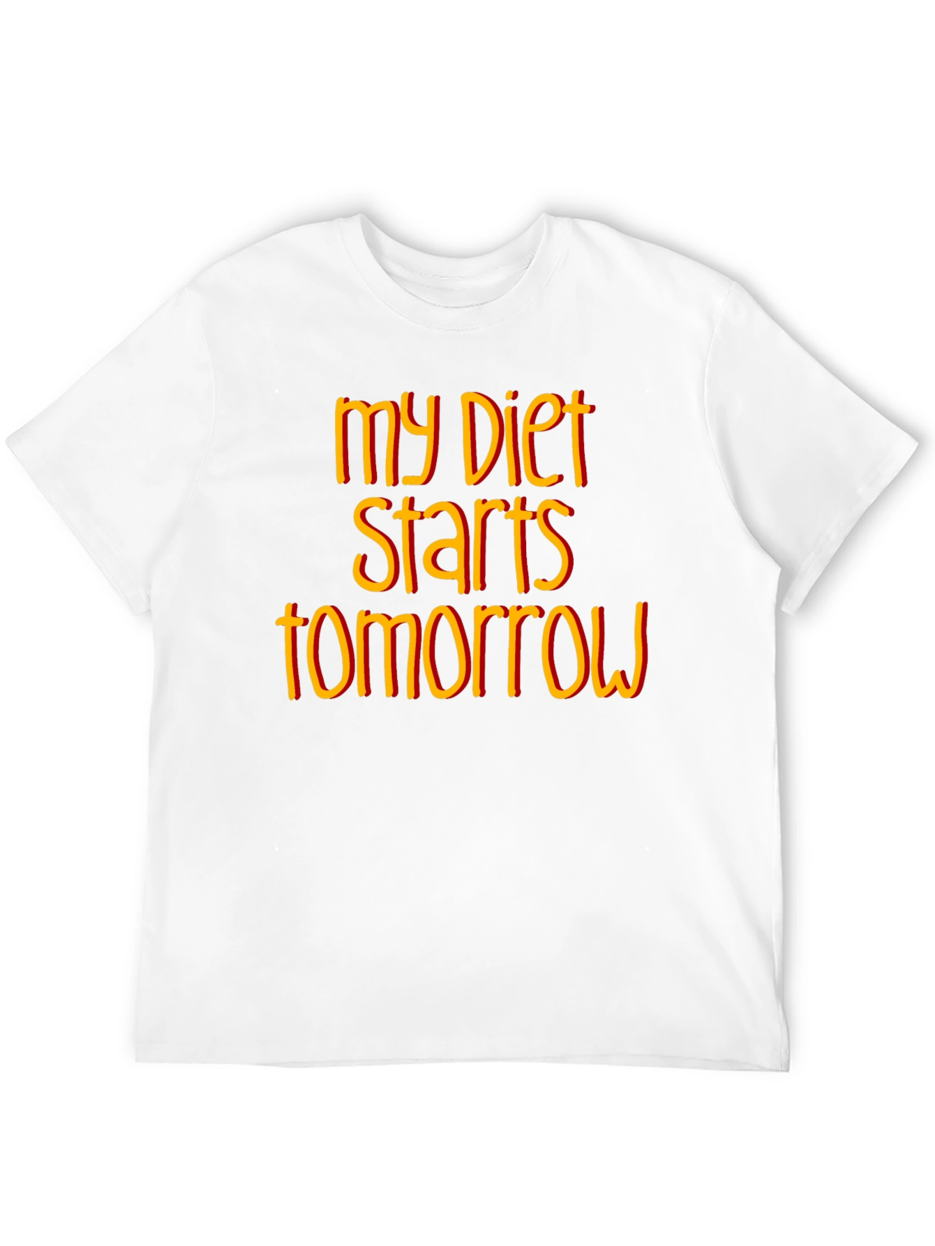 Funny Diet Starts Tomorrow Black T-Shirt