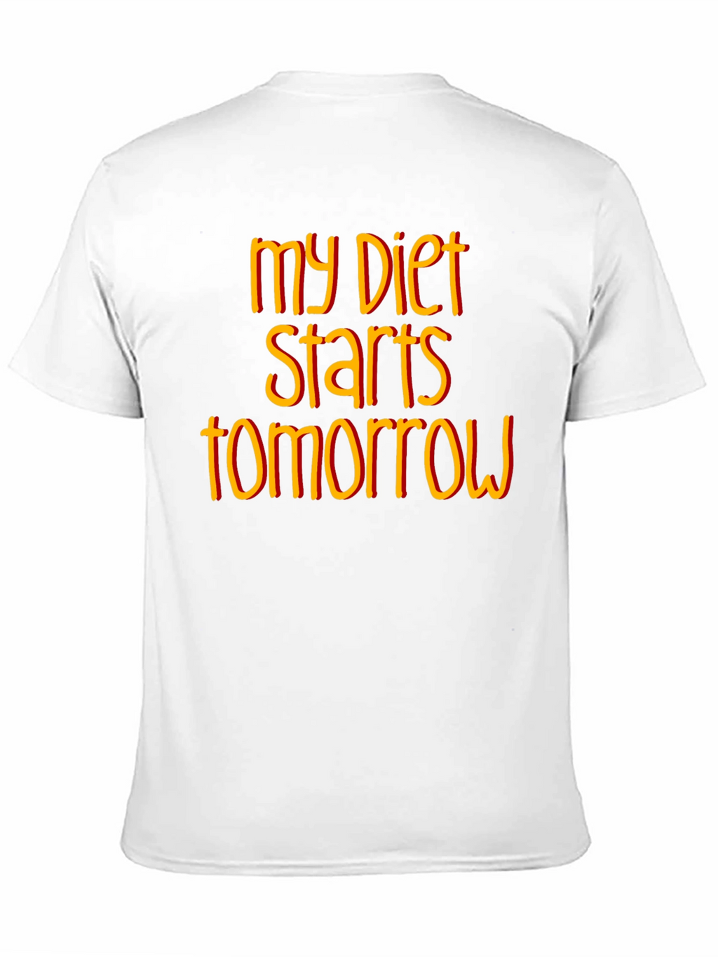 Funny Diet Starts Tomorrow Black T-Shirt