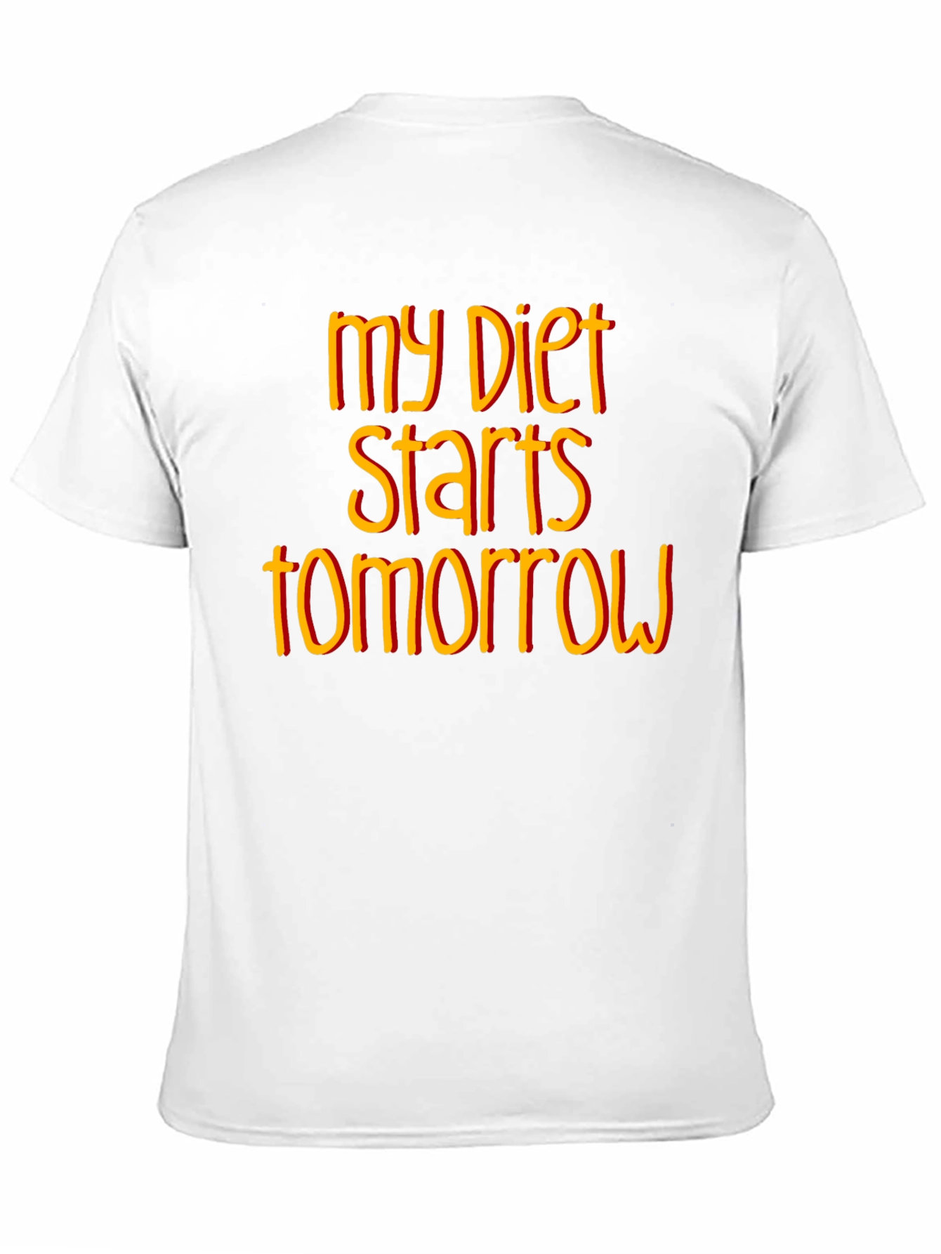 Funny Diet Starts Tomorrow Black T-Shirt