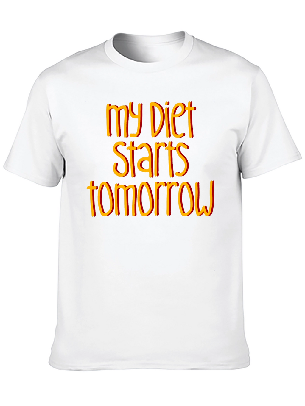 Funny Diet Starts Tomorrow Black T-Shirt