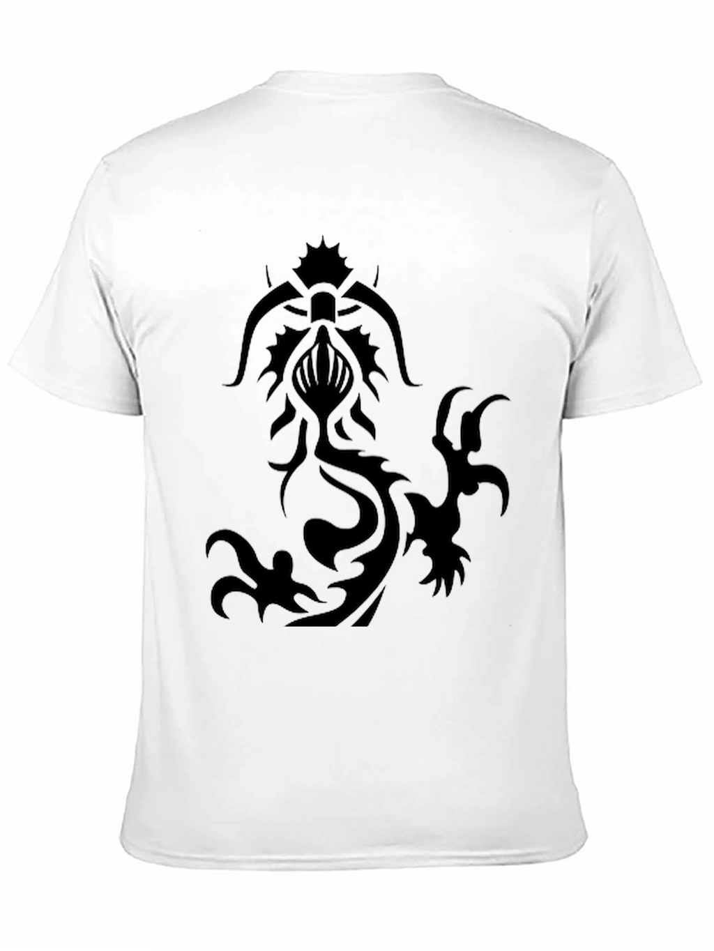 Tribal Dragon Graphic Black T-Shirt