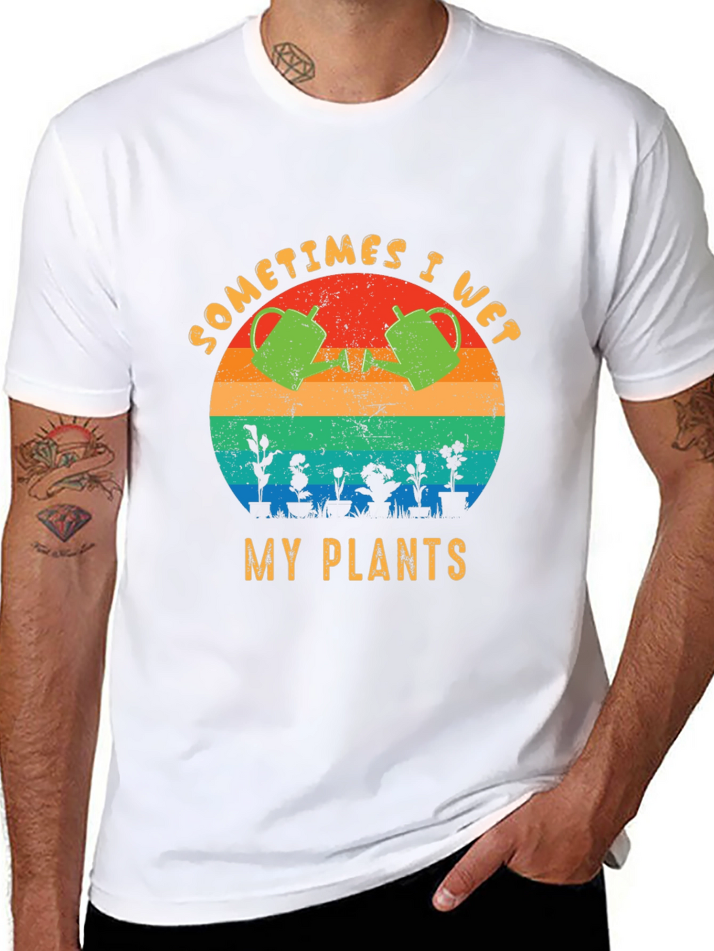 Sometimes I Wet My Plants T-Shirt Funny Gardening Tee