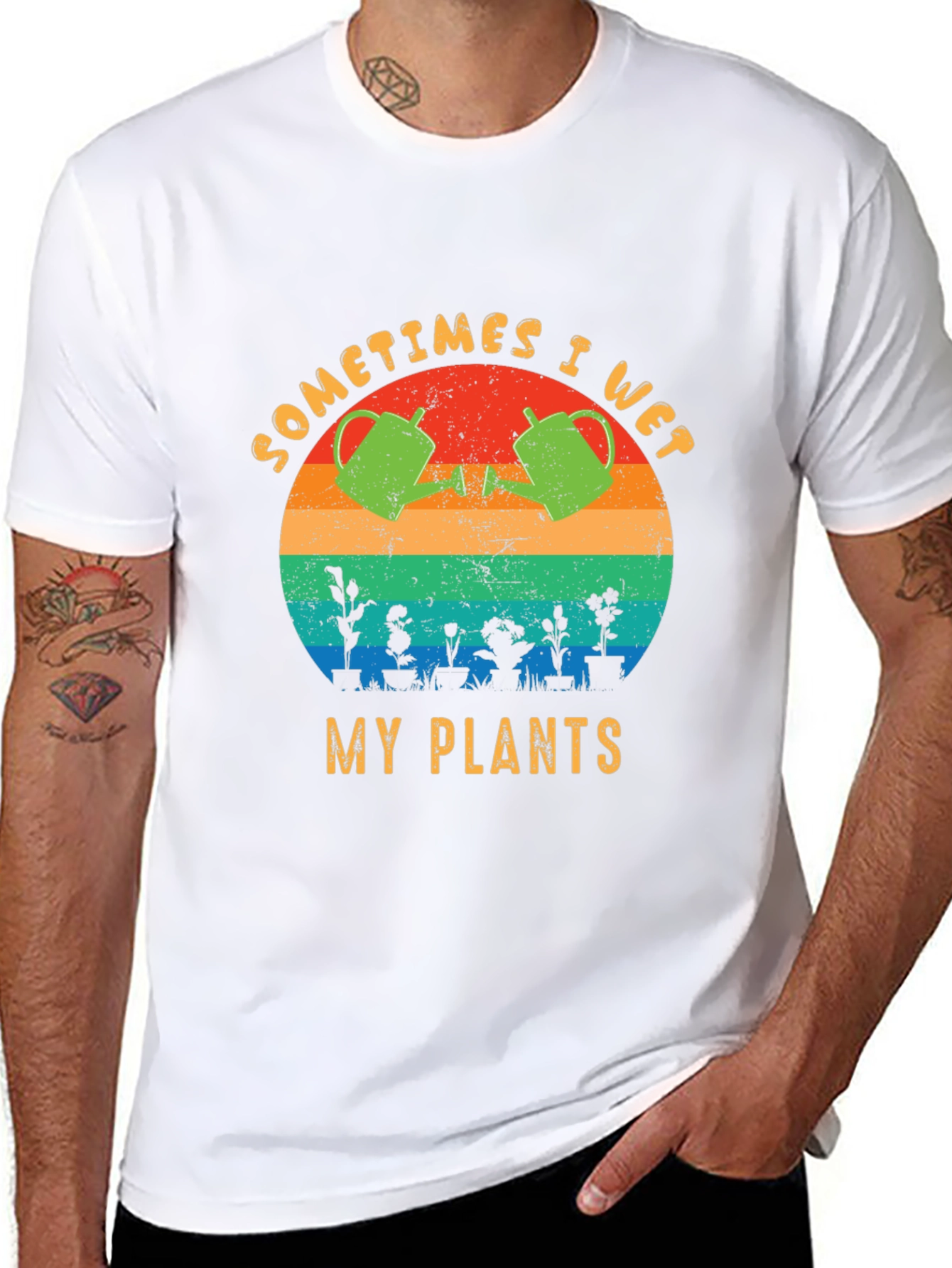 Sometimes I Wet My Plants T-Shirt Funny Gardening Tee